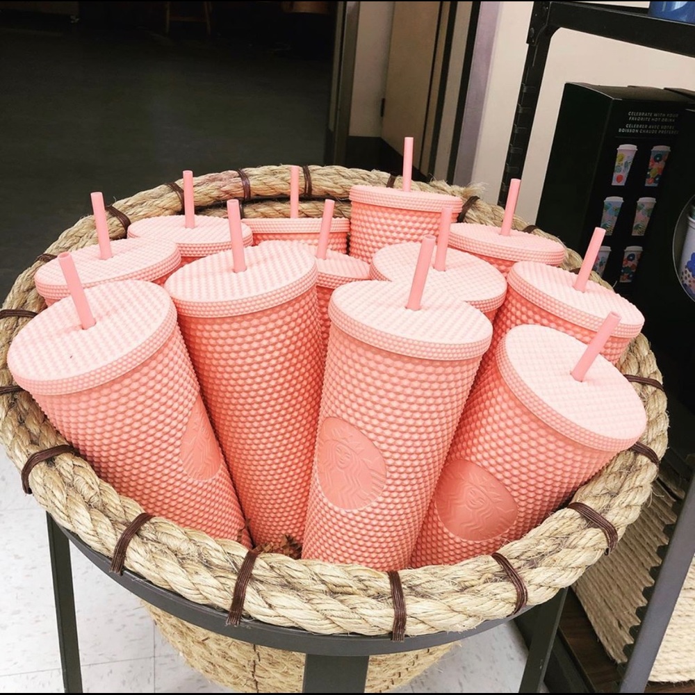 Starbucks pink studded tumbler